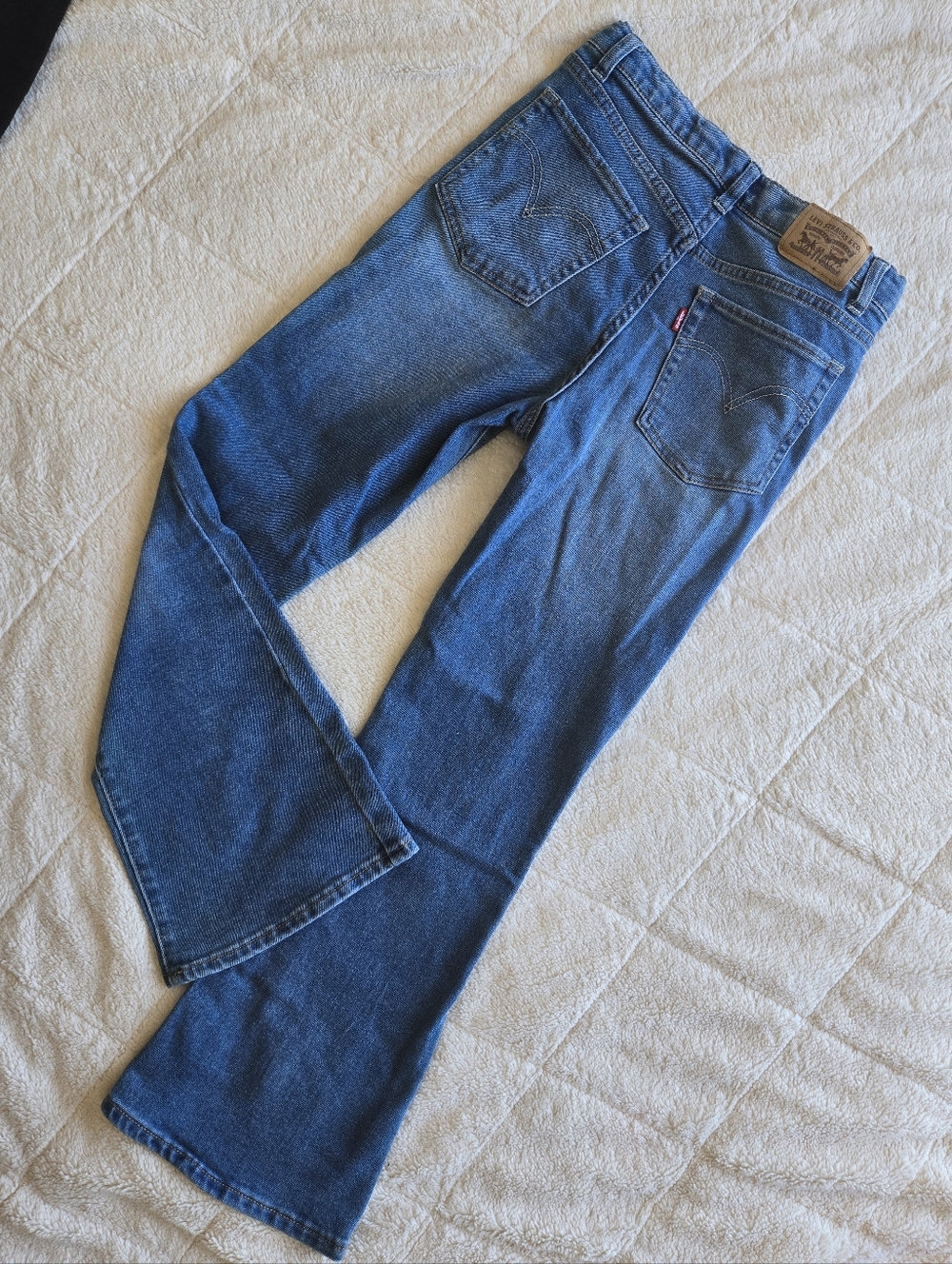 A&F Bundle Girl Kids Flare Jeans - Black and Dark Blue Color Size 13/14 Kids - Picture 5 of 11